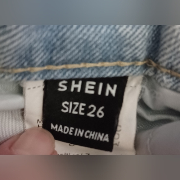 A SHEIN Blue Wide Leg Drop Waist Jeans - Picture 9 of 9